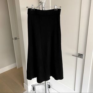 Black sweater midi skirt